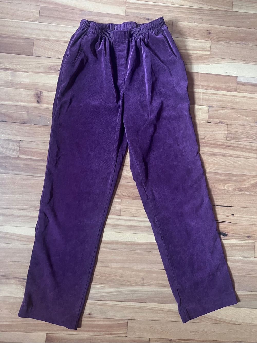 Vintage Purple Corduroy Pull-On Pants